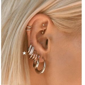 Sterling silver oval hoops hoop earrings
